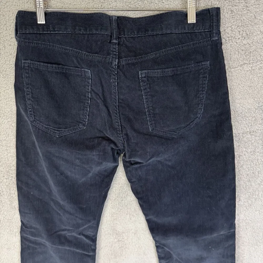 S Banana Republic Corduroy Pants Mens 32x32 Blue Straight Fit Dress Chino‎ Pima